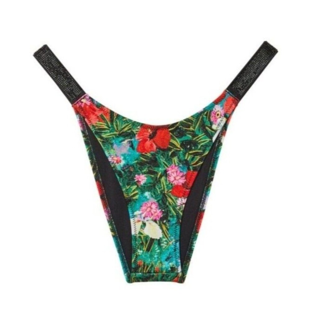 Victorias Secret bikini Brazilian shine bottoms xl tropical